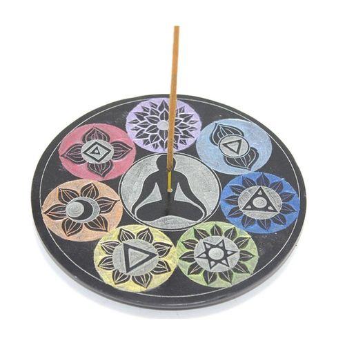 Obsidian Taşı 7 Çakra Chakra Tasarımı Tütsülük Ksk2214