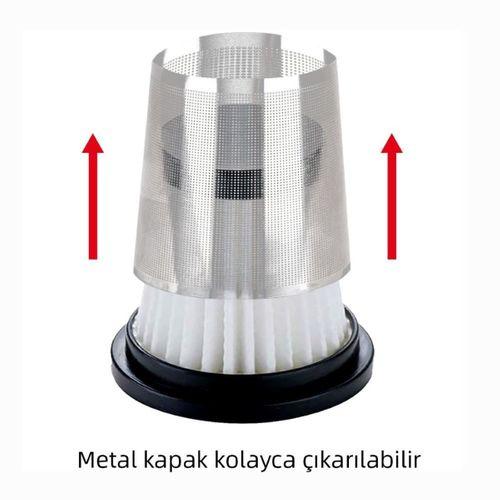 KOBB KBV20F 12V/Şarjlı Hibrit Araç Süpürgesi İçin Yedek HEPA+Çelik Filtre