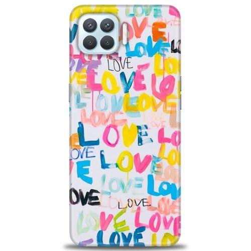 Oppo A73 Kılıf HD Baskılı Kılıf - Love Love + Tam Ekran Koruyucu
