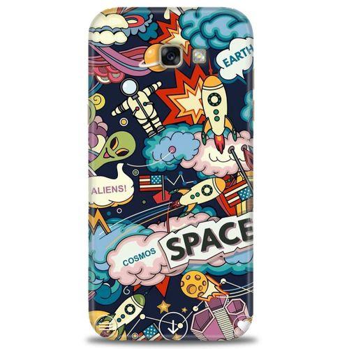 Samsung Galaxy A7 2017 / A720 Kılıf HD Baskılı Kılıf - Space + Tam Ekran Koruyucu