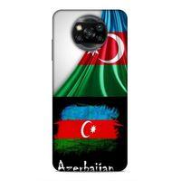 Xiaomi Redmi Poco X3 Uyumlu Kılıf Azarbaijan (13) Silikon Kap Bayraklar