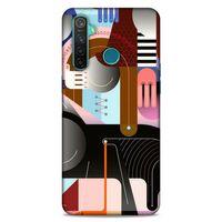 Lopard Oppo Realme 5 Pro Uyumlu Kılıf Soyut Sanat (18) Desenli Telefon Kılıfları