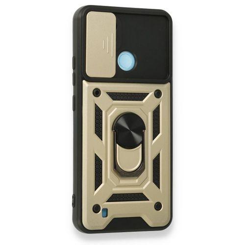 Realme C21 Kılıf Pars Lens Yüzüklü Silikon - Gold