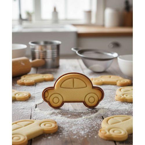 Minik Araba Figürlü Kurabiye Kalıbı ve Hamur Kesici – Şeker Hamuru ve Oyun Hamuru İçin Tek Parça Kalıp