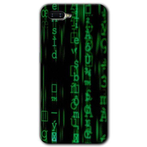 Oppo Rx 17 Neo Kılıf HD Desen Baskılı Arka Kapak + Temperli Cam - Matrix