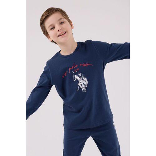 U.S.Polo U.S. Polo Assn Uzun Kol Pijama Takım US2233-4 Koyu İndigo