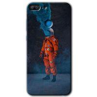 Potkal Hediye Fabrikası Honor 9 Lite Kılıf HD Desen Baskılı Arka Kapak - Smoke Astronot