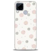 Realme C15 Kılıf HD Baskılı Kılıf - Soft Benekler + Tam Ekran Koruyucu
