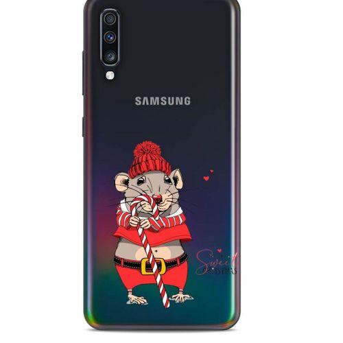 Zoologix (89) Samsung Galaxy A80 Şeffaf Kılıf Silikon Desenli