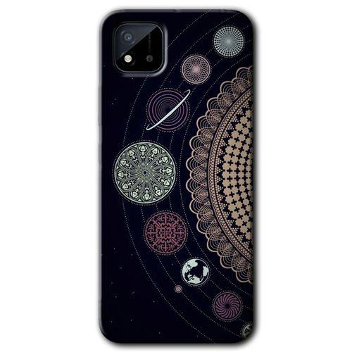 Realme C11 Kılıf Baskılı Kapak - Gezegen Döngüsü +Tam Kaplayan Mat Seramik