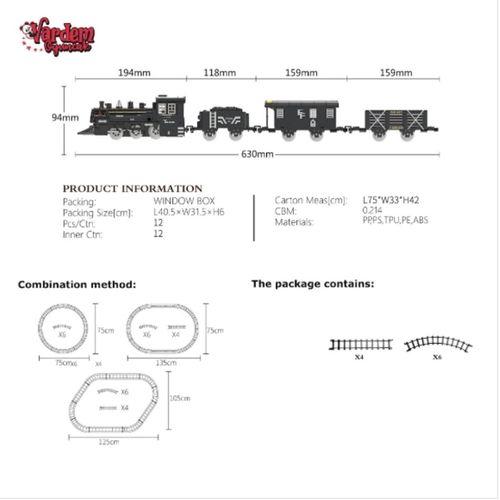 FF-1603C-4C IŞIKLI VE SESLİ BUHARLI TREN SETİ -VRD