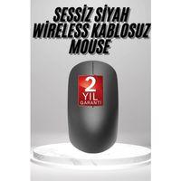 Siyah Kablosuz Mouse Wireless Mouse Minimal Tasarım