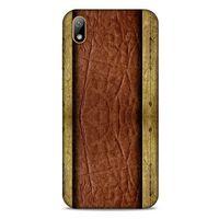 Huawei Y5 2019 Kılıf Patchwork (24) Darbe Emici Kılıf Kahve Sarı