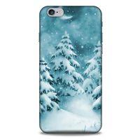 Apple Iphone 6S Plus Kılıf Snowix (36) Glitter Kılıf Beyaz Yeşil