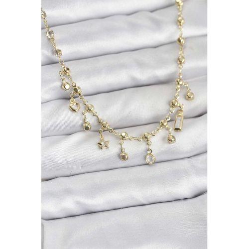 316L Çelik Zincir Gold Renk Kolye