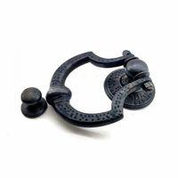 Antika Tarz Dekoratif Pirinç Dövme Kapı Tokmağı, Taktak - 150x105 Mm, Oksit