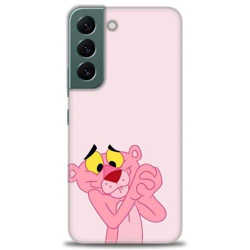 Samsung Galaxy S22 Kılıf HD Baskılı Kılıf - Pembe Panter + Tam Ekran Koruyucu
