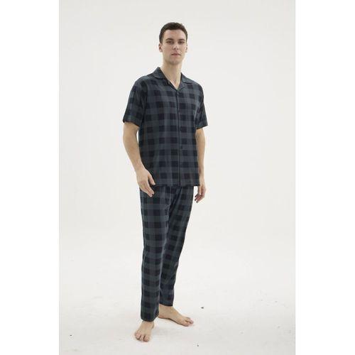 Kocabey Kkt-26158 Erkek Apaj Yaka Düğmeli Pijama Takımı