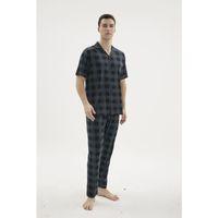 Kocabey Kkt-26158 Erkek Apaj Yaka Düğmeli Pijama Takımı