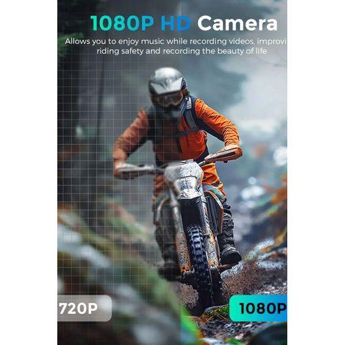 Bt68 Motosiklet Kask Bluetooth Kulaklık 1080p Kamera Ses Kontrolü Video Kayıt Özellikli İntercom