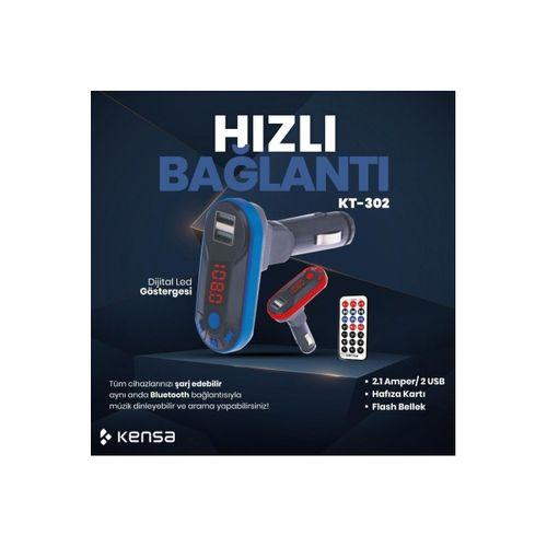 Kensa Çakmaklık Şarj Cihazı Kumandalı Fm Transmitter Araba Mp3 Çalar