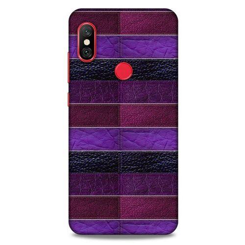 Xiaomi Redmi Note 6 Pro Kılıf Patchwork (14) Lansman Kılıf Mor Bordo