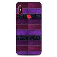 Xiaomi Redmi Note 6 Pro Kılıf Patchwork (14) Lansman Kılıf Mor Bordo