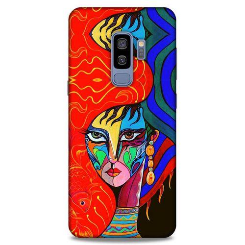 Lopard Samsung Galaxy S9 Plus Uyumlu Kılıf Sürreal Yüzler ♀ (10) Full Koruma Kılıfı Desenli