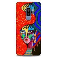 Lopard Samsung Galaxy S9 Plus Uyumlu Kılıf Sürreal Yüzler ♀ (10) Full Koruma Kılıfı Desenli