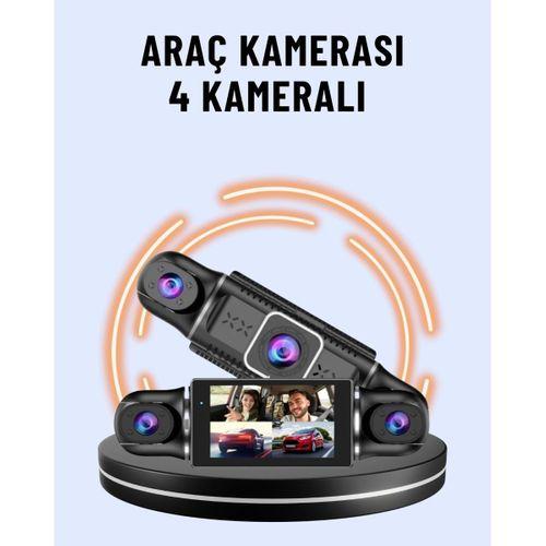 170° Geniş Açı 4 Kameralı Araç Kamerası Hareket Algılamalı