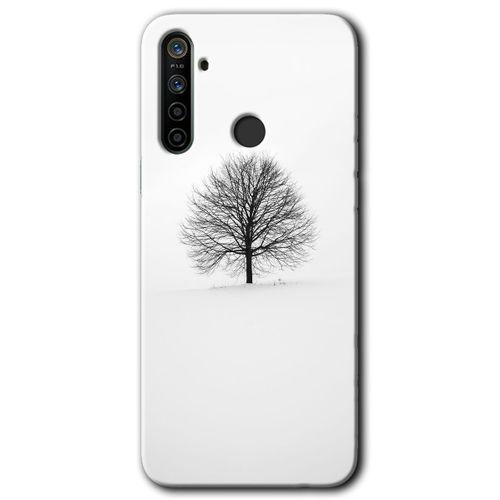 Huawei P40 Lite E Kılıf Baskılı Kapak - Alone Tree + 5D Tam Kaplayan Cam