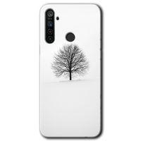 Huawei P40 Lite E Kılıf Baskılı Kapak - Alone Tree + 5D Tam Kaplayan Cam