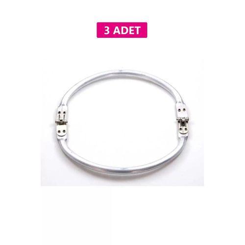 Gizli Metal Oval Çanta Bursu – 3 Adet - 19 cm - Metal Çanta Aparatı Çanta Aksesuarı