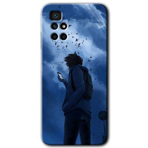 MRCİLETİSİM Xiaomi Redmi 10 Kılıf HD Desen Baskılı Arka Kapak + Temperli Cam - Sonbahar Yalnızlığı