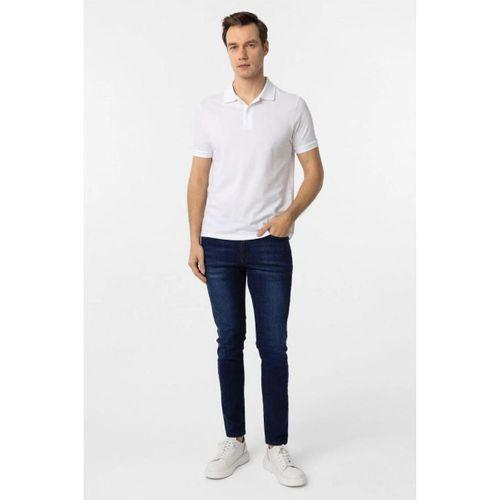 Hipatu Süvari Beyaz Slim Fit Düz Polo Yaka Tişört