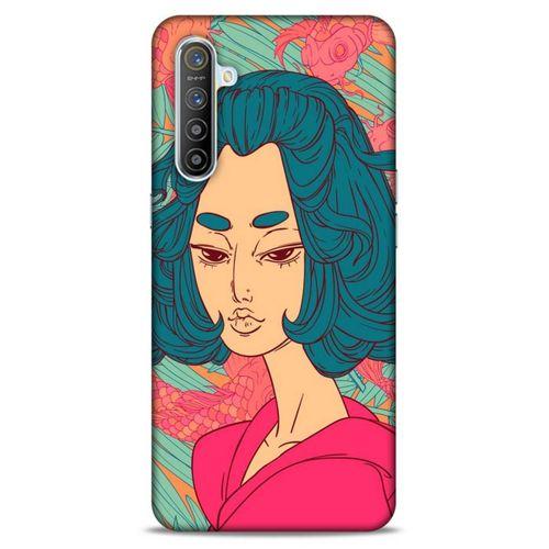 Lopard Oppo Realme XT Uyumlu Kılıf Sürreal Yüzler ♀ (44) Tough Armor Kılıf Desenli