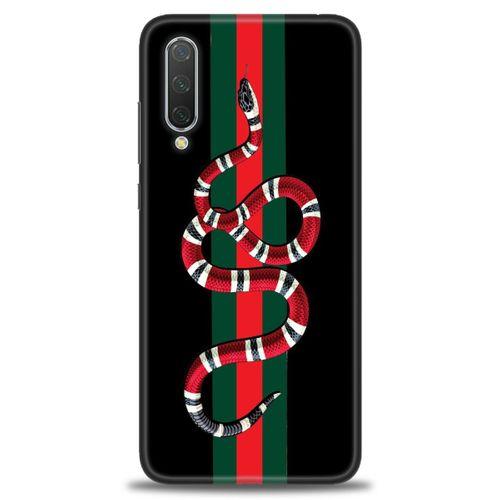 Xiaomi Mi 9 SE Kılıf HD Baskılı Kılıf - Kırmızı Yeşil Yılan + Tam Ekran Koruyucu