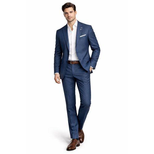 Erkek Silim Fit Yelekli Çift Yırtmaçlı Takım Elbise BGL-ST05327