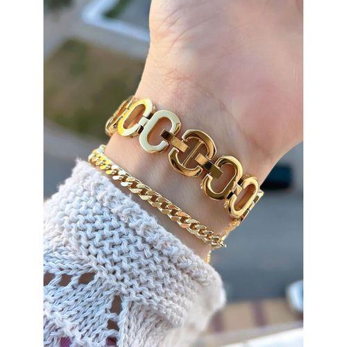 Ferrucci Kaburga Tasarım 2 Yıl Garantili 3 Atm Suya Dayanıklı Kadın Kol Saati+Bileklik FC.L11441.4