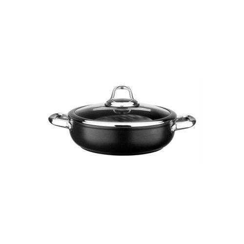 Leggno Master Serisi Titanium Çelik Kulplu Sığ Siyah Tencere 24 cm MST2828ST24BK