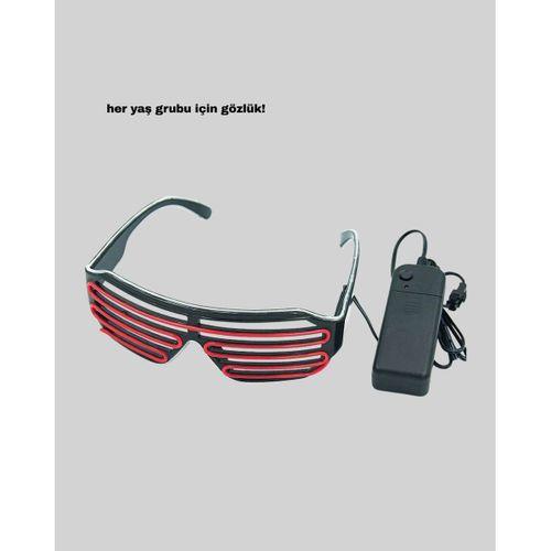 Neon Gözlük Kırmızı