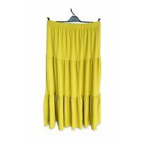 Beli Lastikli Bürümcek Kumaş Etek Anne Eteği Uzun Namaz Eteği Yeşil 44-52 beden