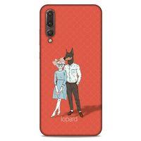 Huawei P20 Pro Kılıf FunnyMaX (15) Antişok Kılıf Kırmızı Kedi Köpek