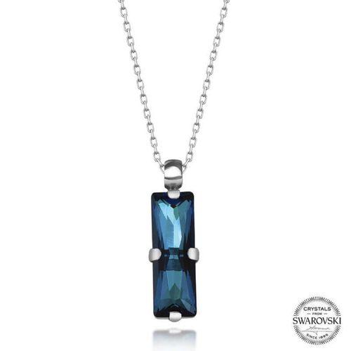Swarovski Crystal Taşlı Mavi Baget Lucky Life 925 Ayar Gumuss  Lucky Life Lucky Life Kadın Kolye