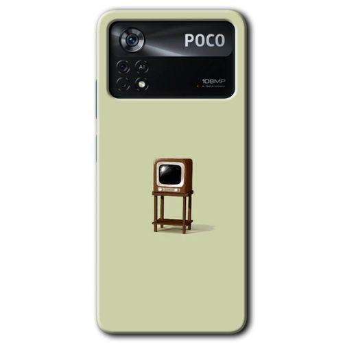 Poco x4 Pro Kılıf HD Desen Baskılı Arka Kapak + Temperli Cam - Retro-TV