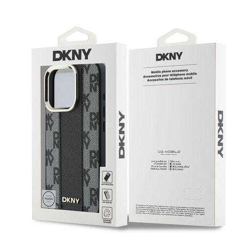 Apple iPhone 16 Pro Kılıf DKNY Orjinal Lisanslı M-safe Şarj Özellikli 3D Yazılı Checkered Pattern Kapak
