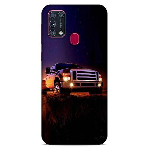 Lopard Samsung Galaxy M31 Uyumlu Kılıf PickUpX (31) TPU Kılıf Siyah Gün Batımı