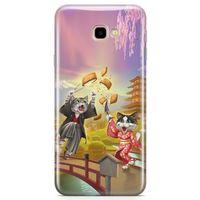 Samsung Galaxy J4 Plus Kılıf Geyşa Kediler Arka Kapak Koruma Desenli Full Koruyucu