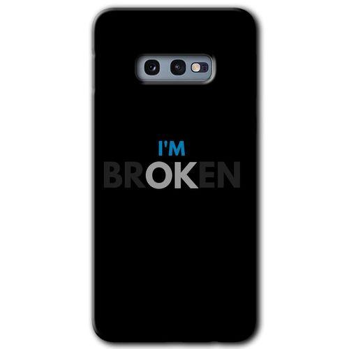Potkal Hediye Fabrikası Samsung Galaxy S10e Kılıf HD Desen Baskılı Arka Kapak - Im Broken