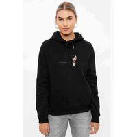 Fany Snsd Fany Baskılı Siyah Kadın Kapşonlu Sweashirt